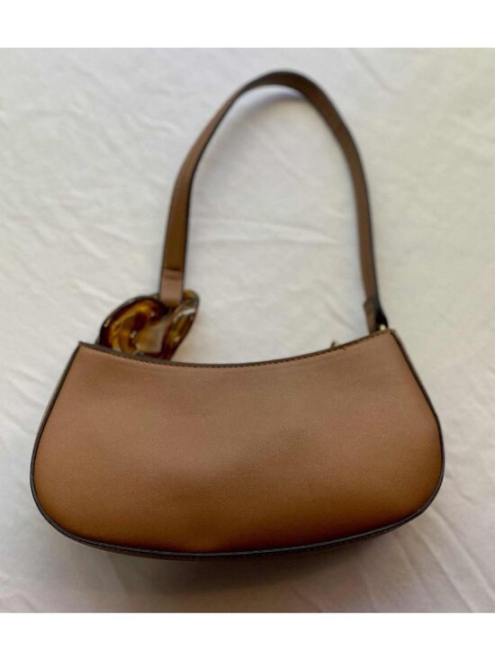 Unbranded Accessories - Vintage 90’s Inspired Leather Shoulder Bag with Acrylic Chain Detail.